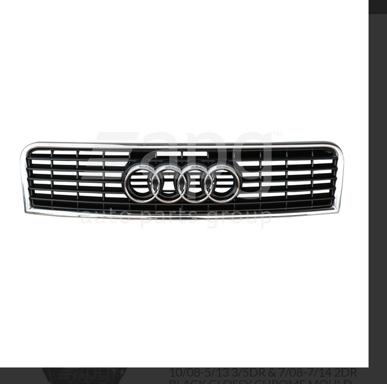 GENUINE FRONT GRILLE FOR AUDI A4 SEDAN WAGON 7/2001-2/2005