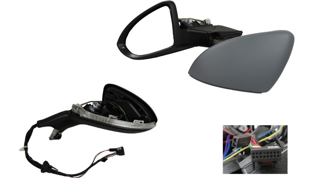 NEW LEFT SIDE DOOR MIRROR FOR VOLKSWAGEN GOLF MK7 02/2017-ON MK-7 *9+2-PIN*