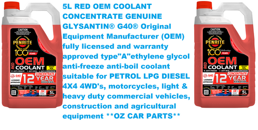 5L RED OEM COOLANT CONCENTRATE RED Anti-Freeze PENRITE COOLRED005