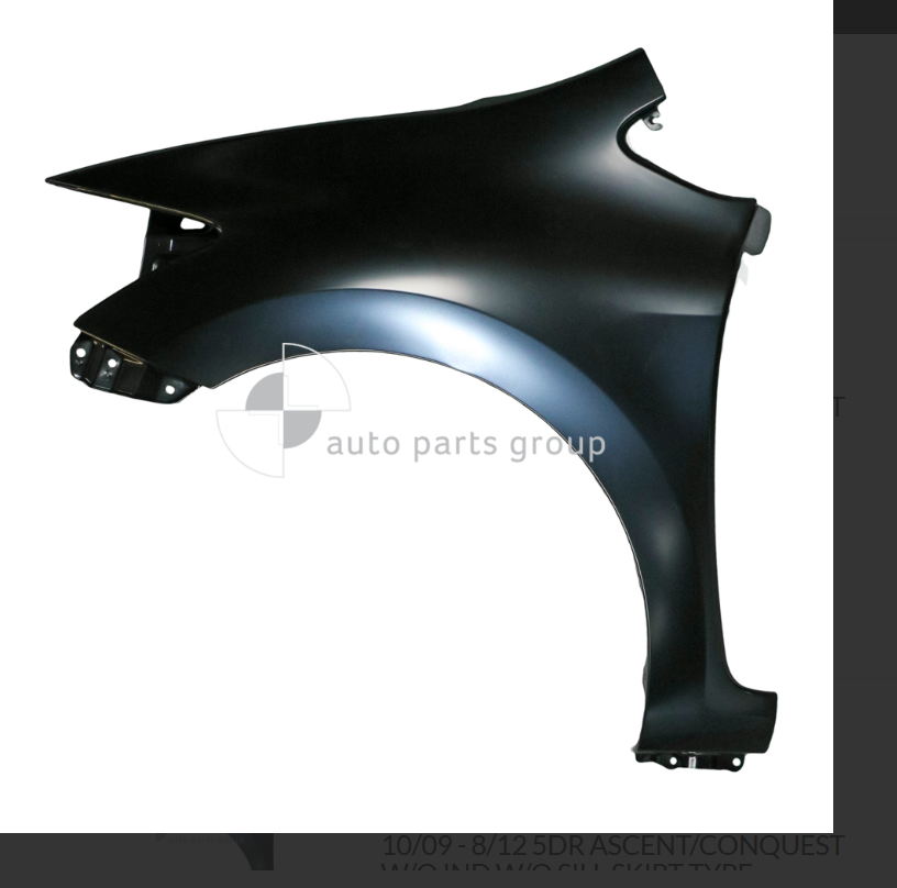 NEW LEFT FRONT GUARD FOR TOYOTA COROLLA HATCH 10/09-8/12 ASCENT/CONQUEST NO LIGH