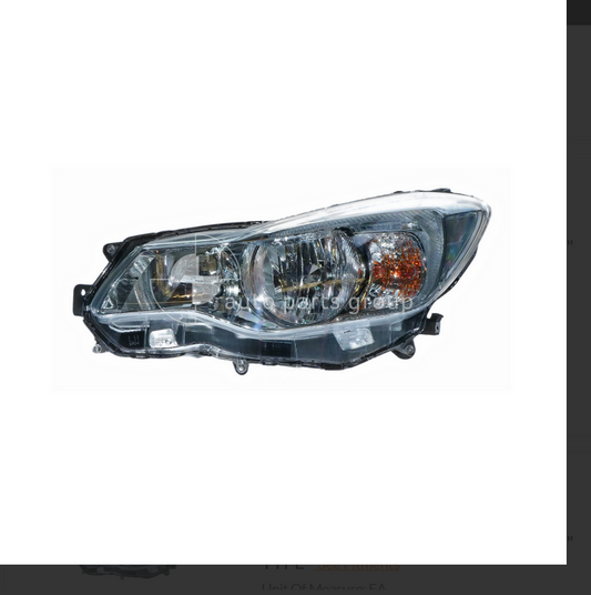 GENUINE LEFT HEADLIGHT FOR SUBARU IMPREZA G412/11-10/15 HALOGEN EXCLUDES "S" TYP