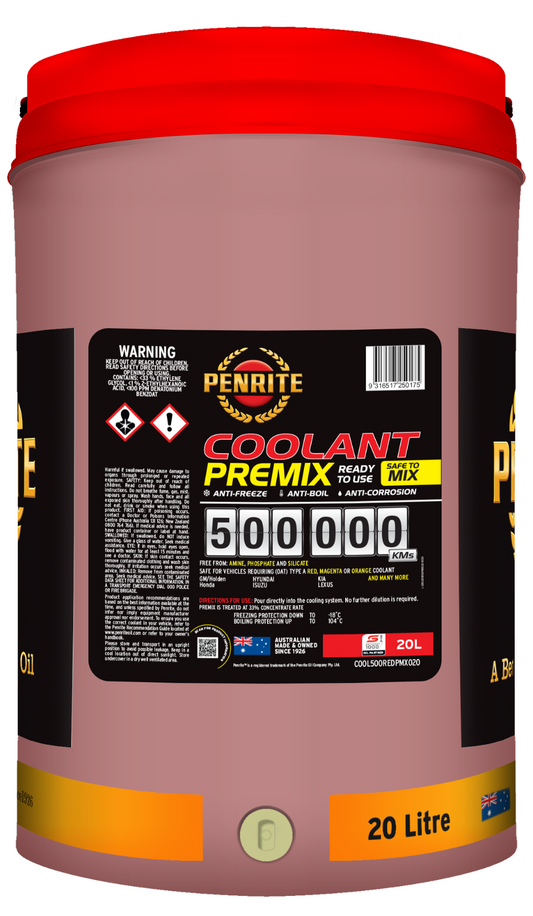 20-LITRE RED RED PREMIX COOLANT RED Anti-Freeze PENRITE COOL500REDPMX020