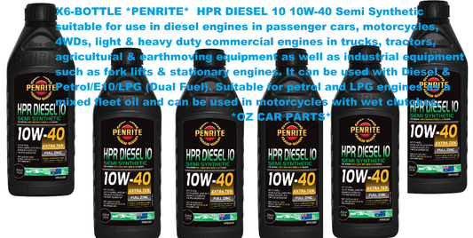 X6-BOTTLE PENRITE ENGINE OIL *HPRD10001* HPR DIESEL 10 10W-40 (Semi Synthetic)
