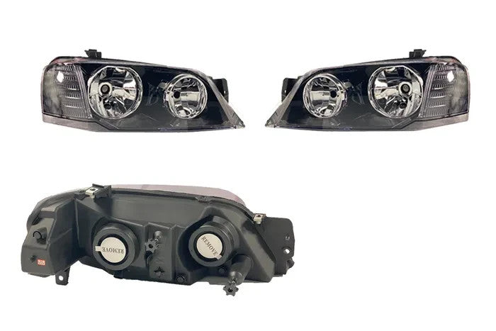 NEW PAIR BLACK HEADLIGHT SET FOR FORD TERRITORY SX/SY 05/2004 ~ 04/2009