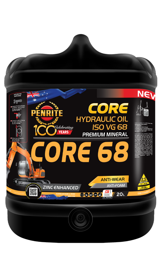 20-Litre *PENRITE* COREHYD68020  CORE HYDRAULIC 68 (Mineral) OIL