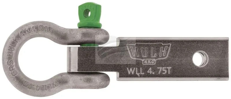 NEW HEAVY DUTY RECOVERY HITCH 185mm W/BOW SHACKLE GALVANIZED 4 HOLES