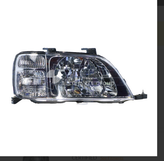 NEW DRIVER RIGHT HEADLIGHT LAMP FOR HONDA CR-V 10/1997-11/2001 CHROME