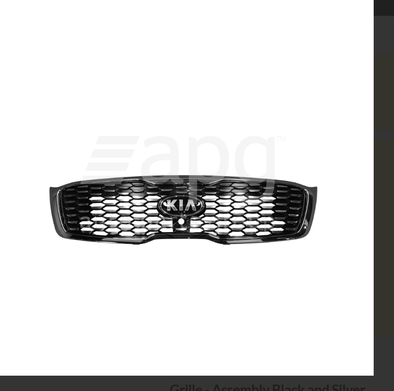 GENUINE FRONT GRILLE FOR KIA SORENTO WAGON 8/17-ON GT-LINE W/CAMERA TYPE