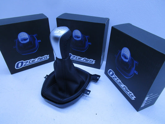 BLACK GEAR KNOB BLACK STITCH FOR HOLDEN COMMODORE VE V6 SV6 COMPLETE SET