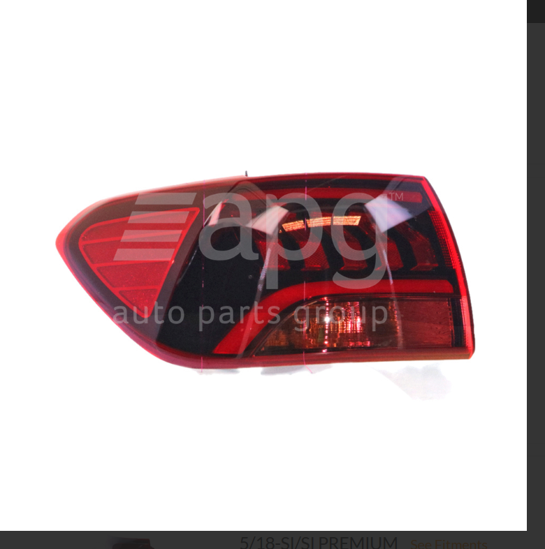 GENUINE LEFT TAIL LIGHT FOR KIA SORENTO UM SLI/GT-LINE LED TYPE 8/2017-4/2020