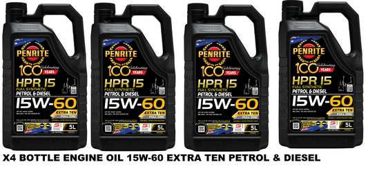 X4 BOTTLE ENGINE OIL FOR 15W-60 EXTRA TEN HPR 15 PETROL & DIESEL Full Synthetic