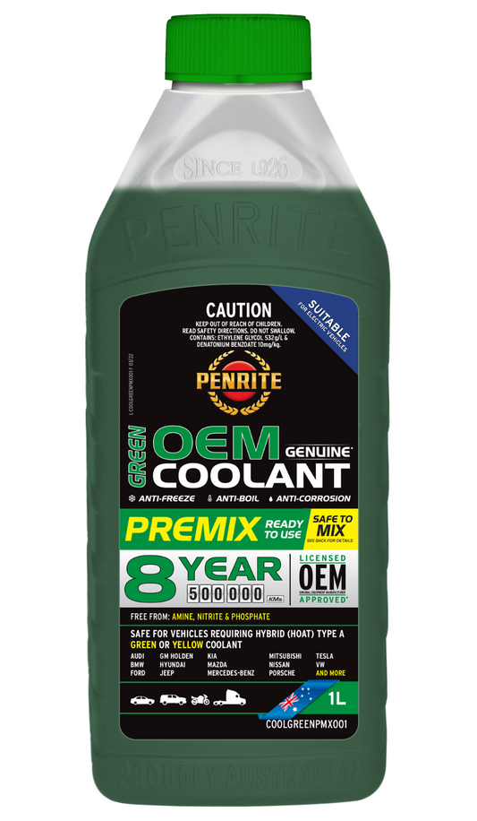 1-Litre GREEN OEM COOLANT PREMIX GREEN Anti-Freeze FOR PENRITE COOLGREENPMX001
