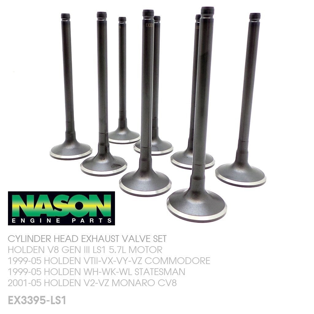 X8 NEW Valve exhaust SET FOR HOLDEN COMMODORE V8 5.7 6.0 LS1 LS2