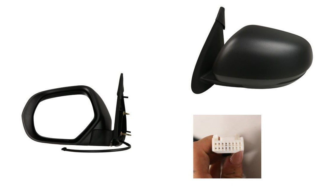 NEW LEFT SIDE DOOR MIRROR FOR MITSUBISHI TRITON MR 11/2018-ON 3-PIN BLACK
