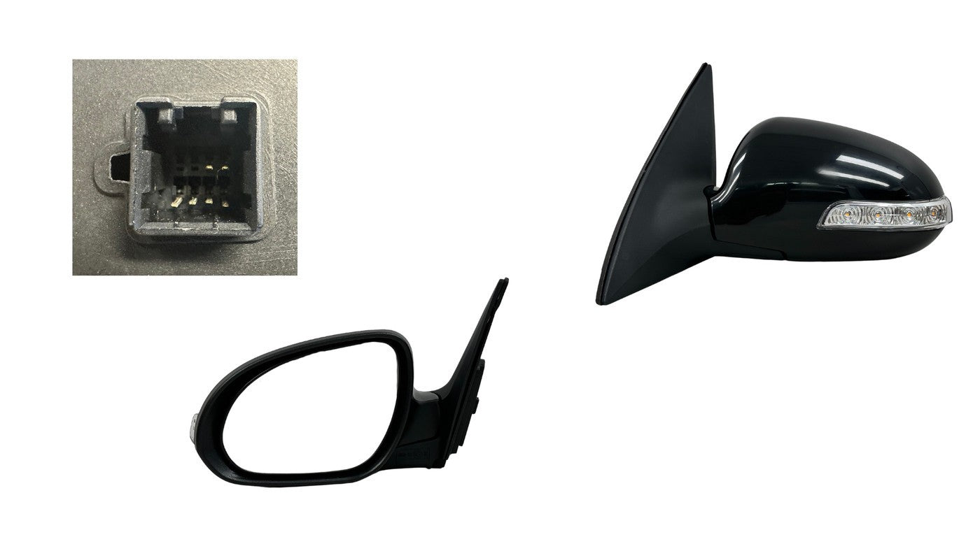 NEW LEFT SIDE DOOR MIRROR FOR HYUNDAI I30 FD 09/2007-04/2012 HEATED+LIGHT 6-PIN