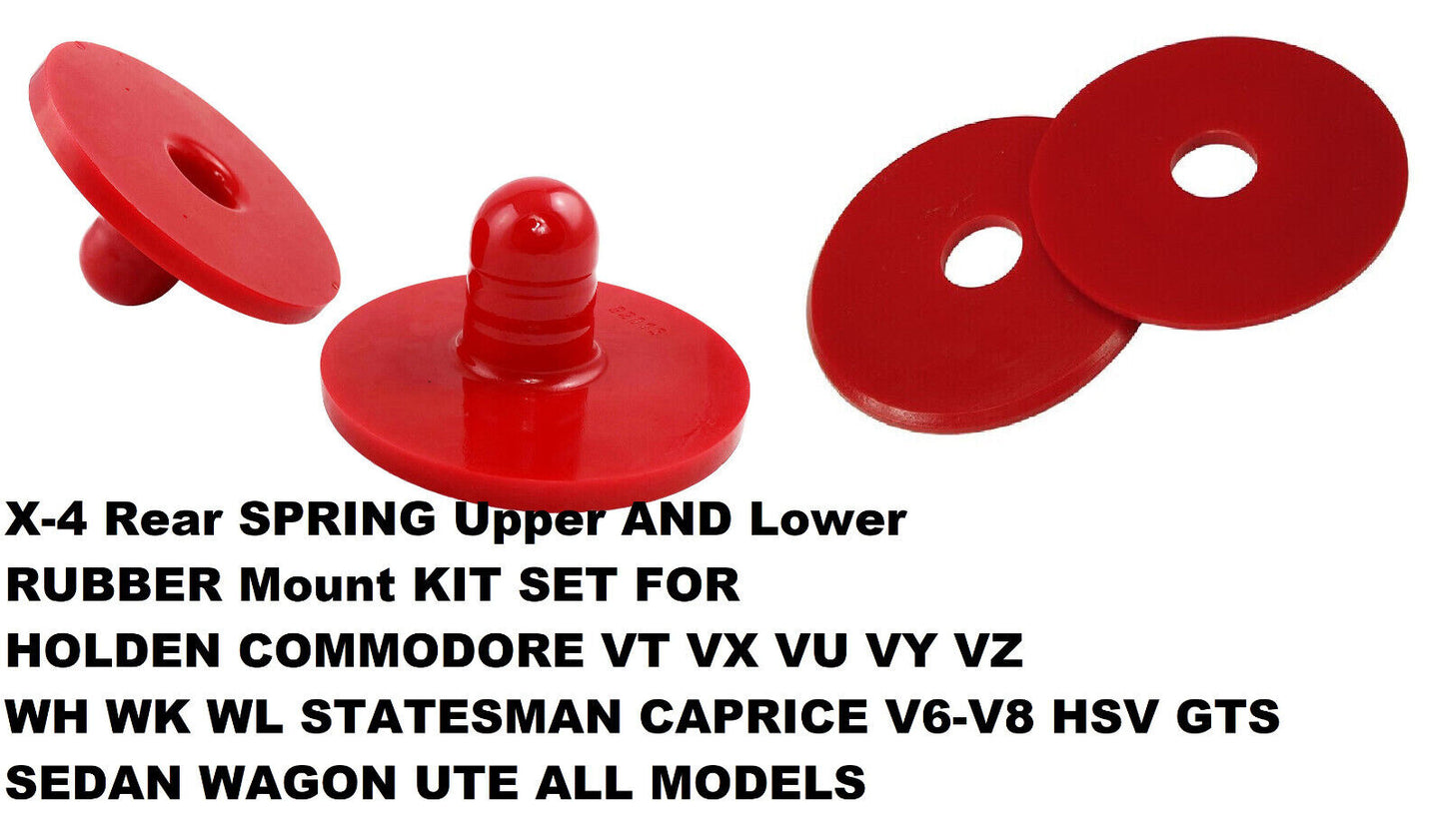 X-4 Rear SPRING LOWER UPPER RUBBER FOR HOLDEN WH WK WL STATESMAN CAPRICE V6-V8