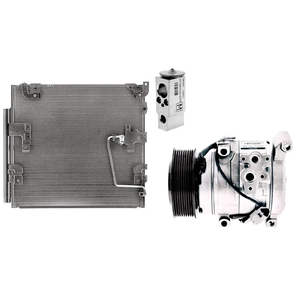 AC AIR CONDENSER + COMPRESSOR + TX VALVE FOR TOYOTA LANDCRUISER VDJ79 4.5L DIESE