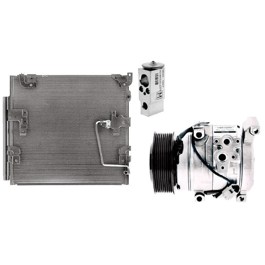 AC AIR CONDENSER + COMPRESSOR + TX VALVE FOR TOYOTA LANDCRUISER VDJ79 4.5L DIESE