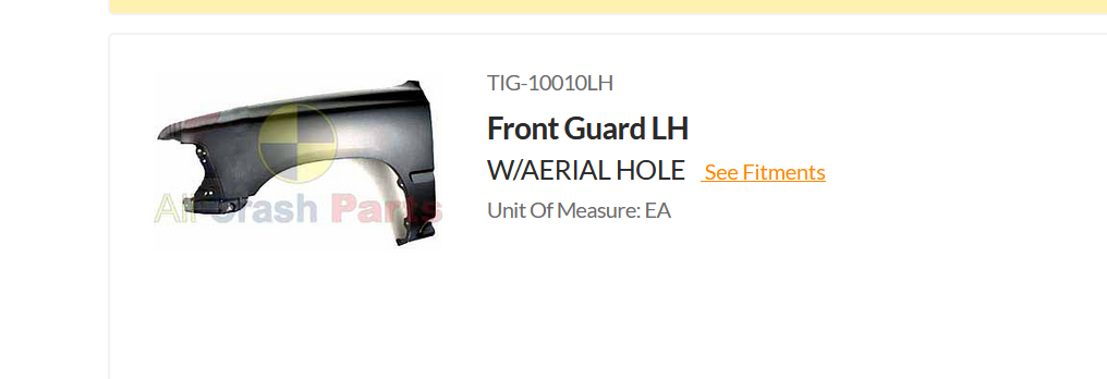 NEW LEFT FRONT GUARD FENDER FOR TOYOTA HILUX 8/1988-8/1997 WITH AERIAL HOLE TYPE