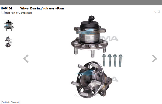 LEFT REAR HUB BEARING FOR HYUNDAI I30-N PDe HC51A 2.0L G4KH TURBO HATCH 2/18-ON