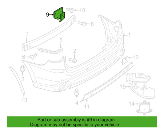 GENUINE LEFT REAR BUMPER BAR BRACKET FOR Mitsubishi OUTLANDER ZL 11/2012-08/22