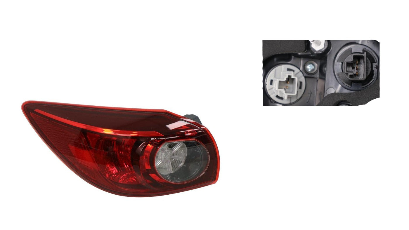 NEW PASSENGER SIDE TAIL LIGHT FOR MAZDA 3 BM BN HATCHBACK 11/13-01/19 *NON LED*