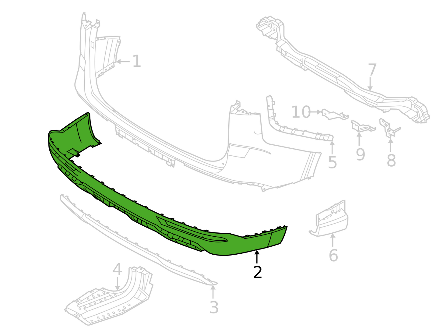 Genuine REAR BAR LOWER COVER FOR KIA CARNIVAL KA4 09/2020 to 04/2023