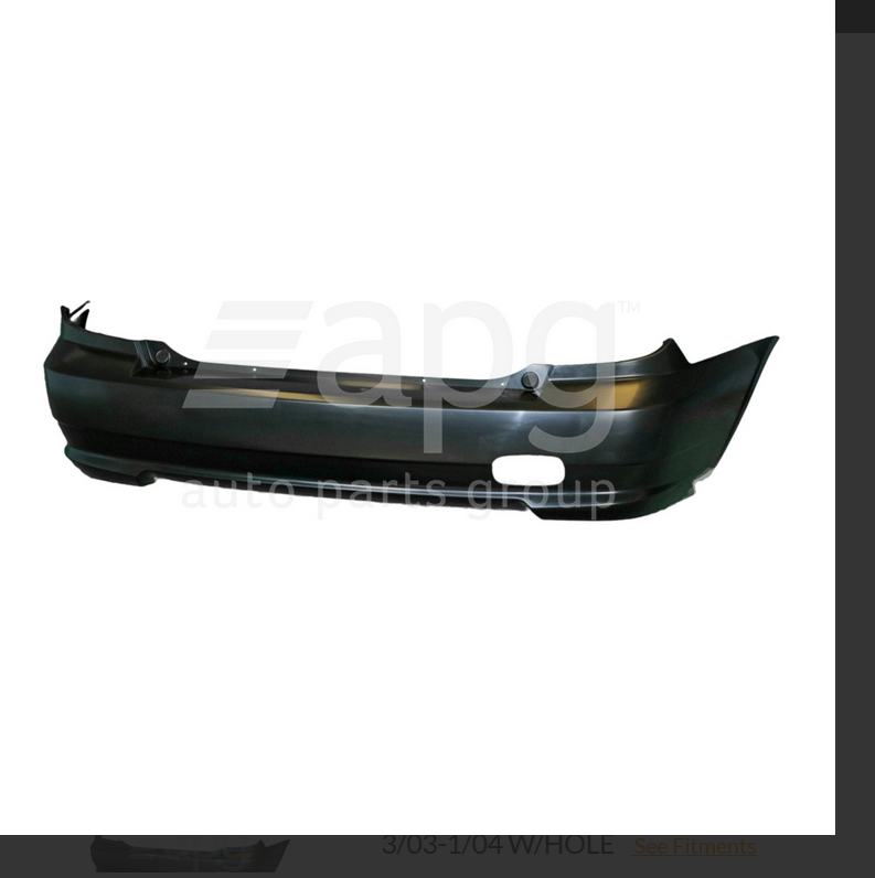 GENUINE REAR BUMPER BAR FOR HYUNDAI ACCENT 3/2003-1/2004 WITH HOLE TYPE