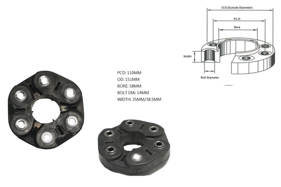 NEW TAIL SHAFT COUPLING FOR FORD TRANSIT VO 09/2014 ~ 2024 TAILSHAFT MOUNT