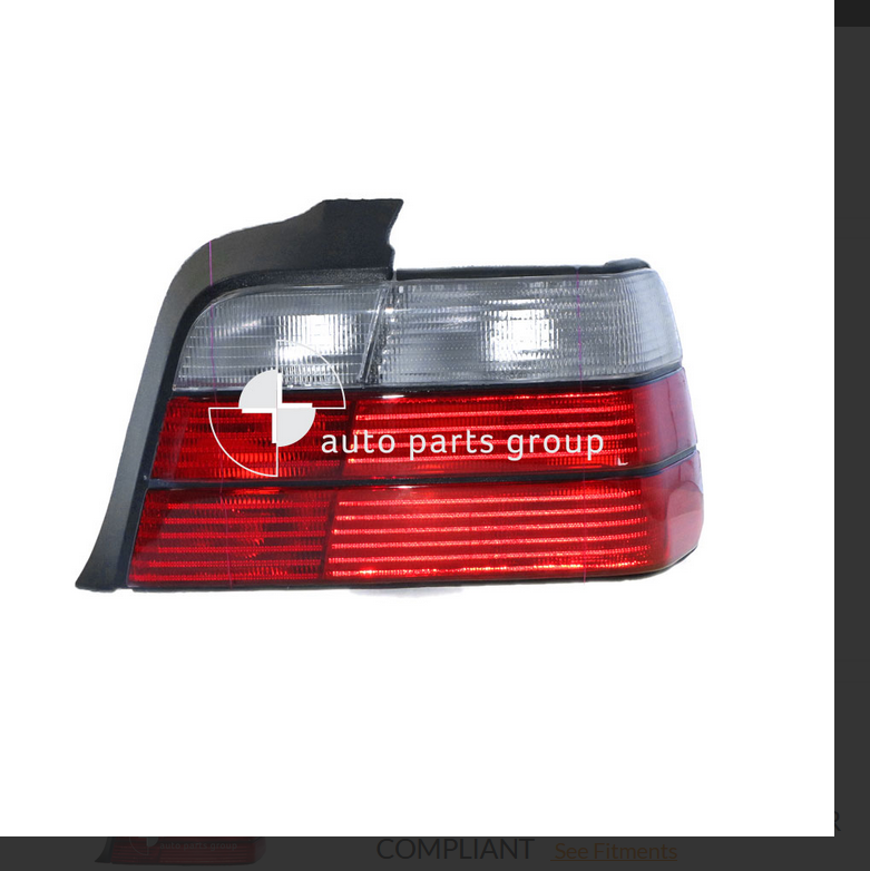 NEW DRIVER TAIL LIGHT LAMP FOR BMW 3 Series E36 1/1997-9/2000 SEDAN CLEAR+RED