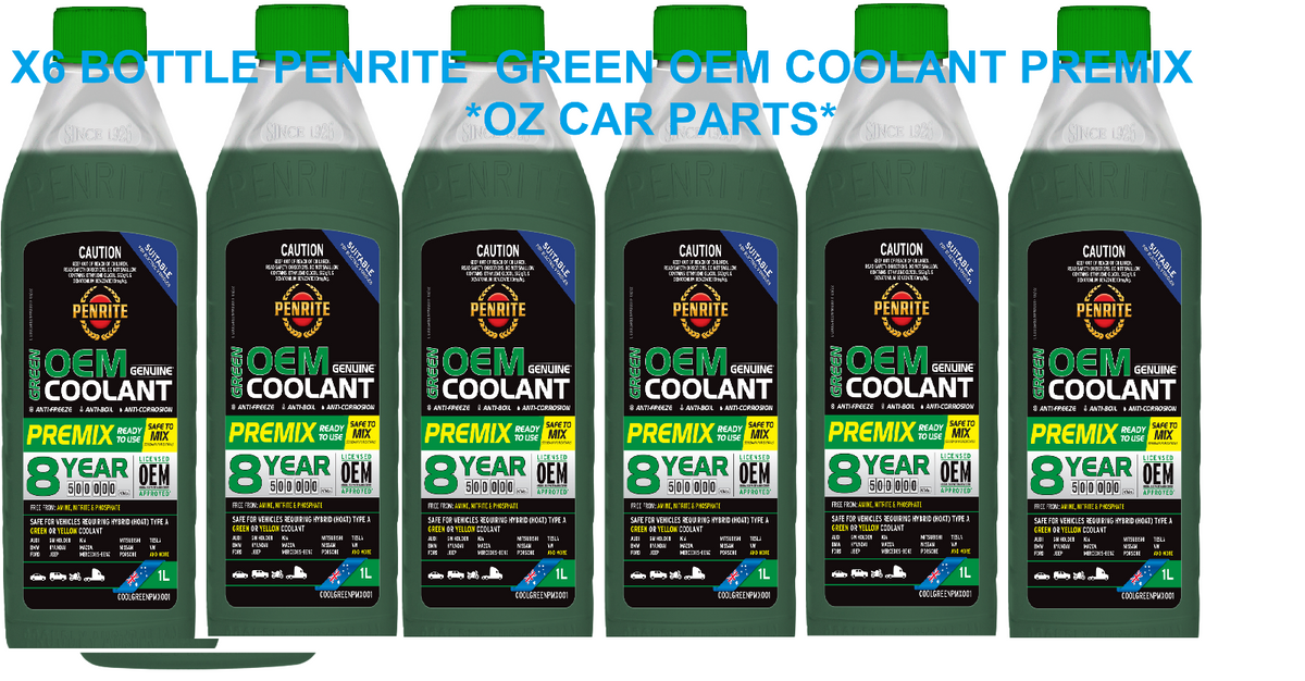 X6-PACK GREEN OEM COOLANT PREMIX GREEN Anti-Freeze FOR PENRITE COOLGREENPMX001