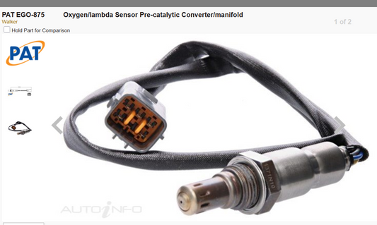 NEW Exhaust O2 Oxygen Sensor FOR Mazda 2 (DJ / DL Series) 8/2014-ON 1.5L P5-VPS