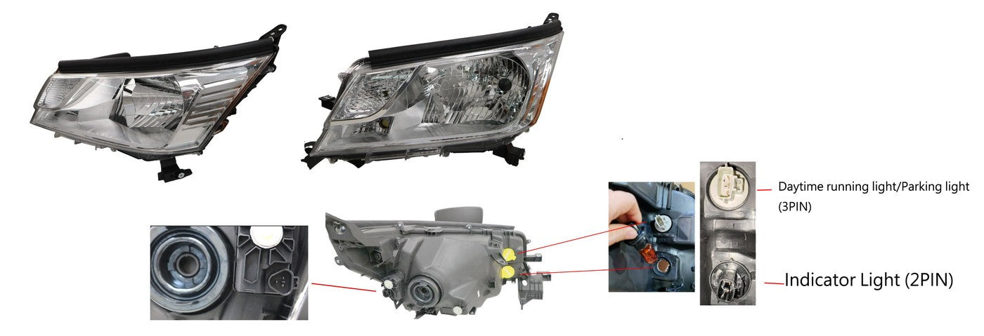 NEW PASSENGER SIDE HEADLIGHT FOR TOYOTA HIACE GDH300R/GDH320R/GDH/322R/GRH 300R/