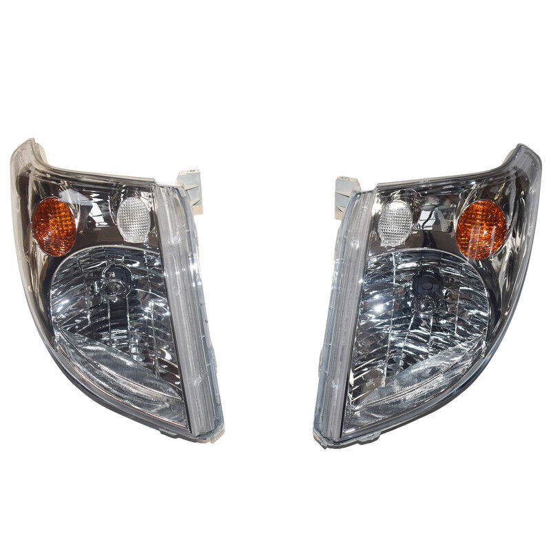 Chrome Pair HeadLights For Toyota Landcruiser Prado 120 Series 2002-2009