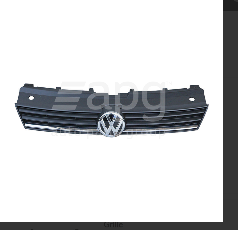 GENUINE FRONT GRILLE FOR VW VOLKSWAGEN POLO 7/2014-3/2018 TRENDLINE/COMFORTLINE