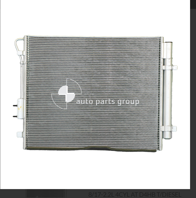 NEW AC CONDENSER FOR Kia Sorento UM 8/2017-4/2020 2.2L 4CYL AT D4HB T/DIESEL