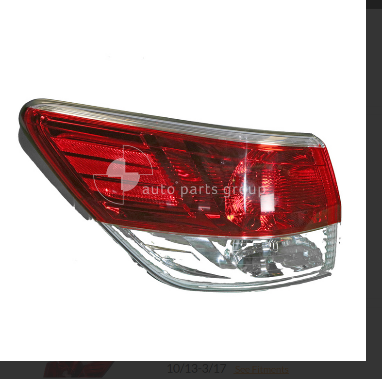 NEW LEFT TAILLIGHT REAR LAMP FOR Nissan R52 Pathfinder 10/2013-3/2017 CLEAR RED