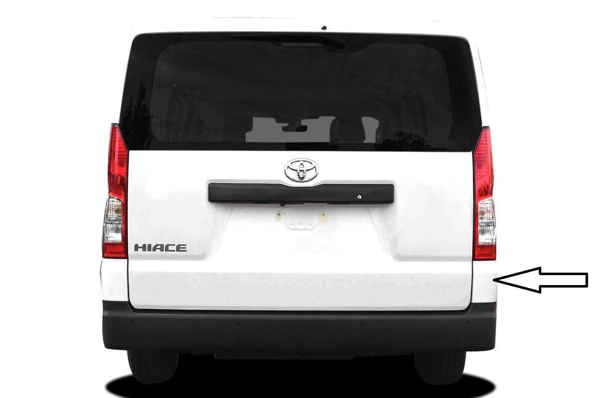 GENUINE DRIVER SIDE REAR BAR UPPER MOULD WHITE FOR TOYOTA HIACE 2/19-ON SLWB
