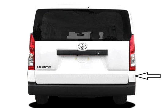 GENUINE DRIVER SIDE REAR BAR UPPER MOULD WHITE FOR TOYOTA HIACE 2/19-ON SLWB