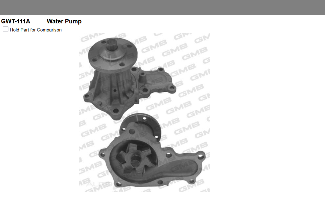 GENUINE GMB WATER PUMP+GASKET+SILICONE FOR Lexus IS 2.0L E10 200 (GXE10)
