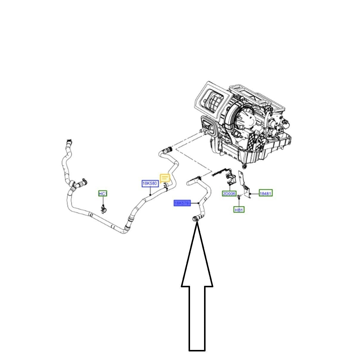 Genuine HEATER HOSE FOR FORD Focus LW 2011/ST LW 03/01/2011 â€“ 21/07/2015