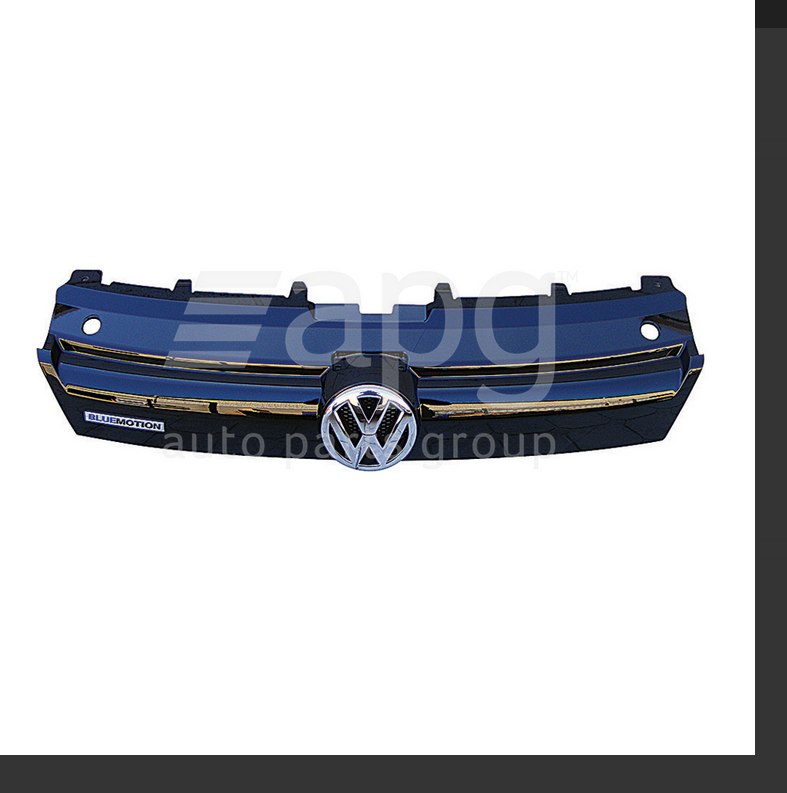 GENUINE FRONT GRILLE FOR VW VOLKSWAGEN POLO 5/2010-7/2014 BLACK BLUEMOTION