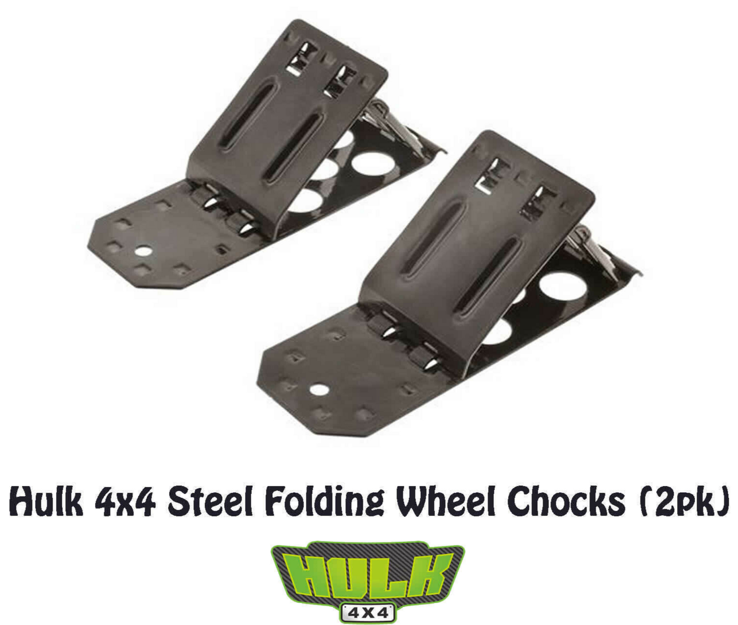 NEW Steel Folding Wheel Chocks (2pk) suit Caravan Trailer Car HEAVY DUTY