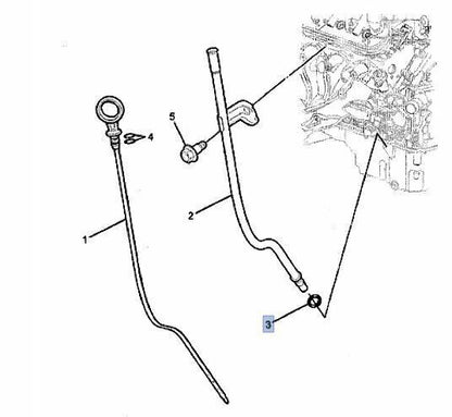 Oil Dipstick Tube Seal Genuine for Holden Commodore VE VF V8 L98 L76 LS3