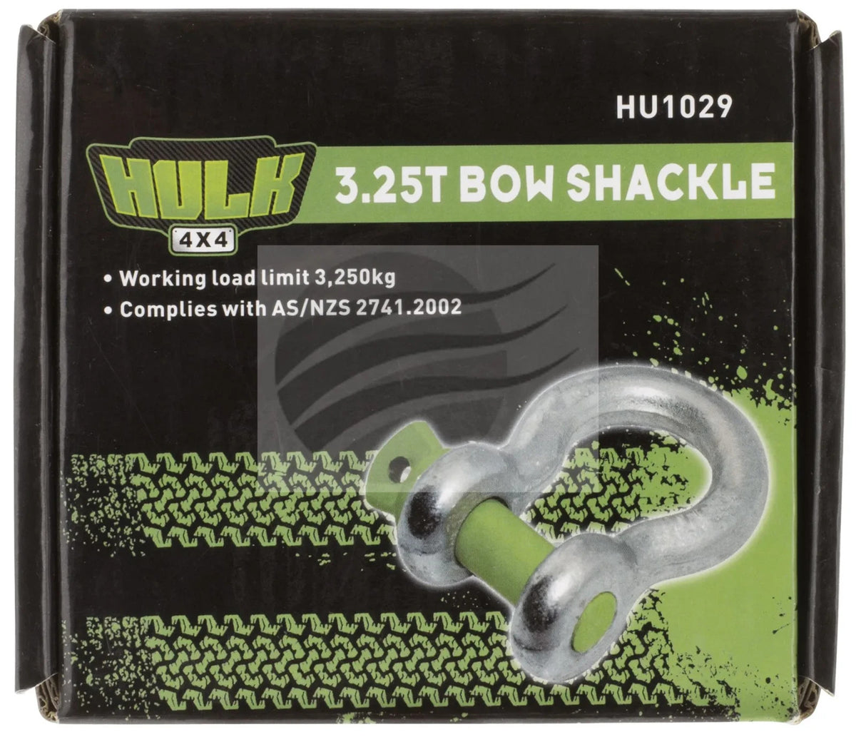 NEW HEAVY DUTY PAIR BOW SHACKLE 3250kg GALVINISED BODY DIA 16mm PIN DIA 19mm X2