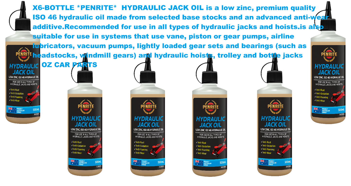 X6-BOTTLE PENRITE HYDRAULIC JACK OIL HJO0005 - *PENRITE*