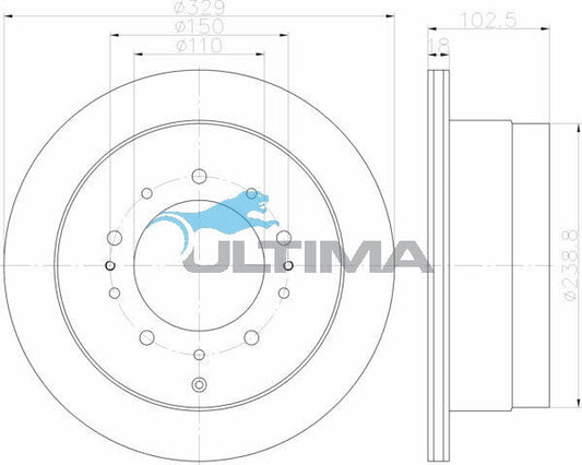 PAIR REAR Disc Brake Rotor FOR TOYOTA LANDCRUISER HDJ100-UZJ100-HDJ101 1998-2007