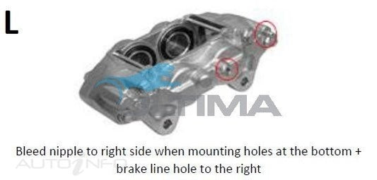 Brake Caliper Disc Caliper LEFT FRONT FOR TOYOTA HILUX 05-15 SUITS DB1482 PAD