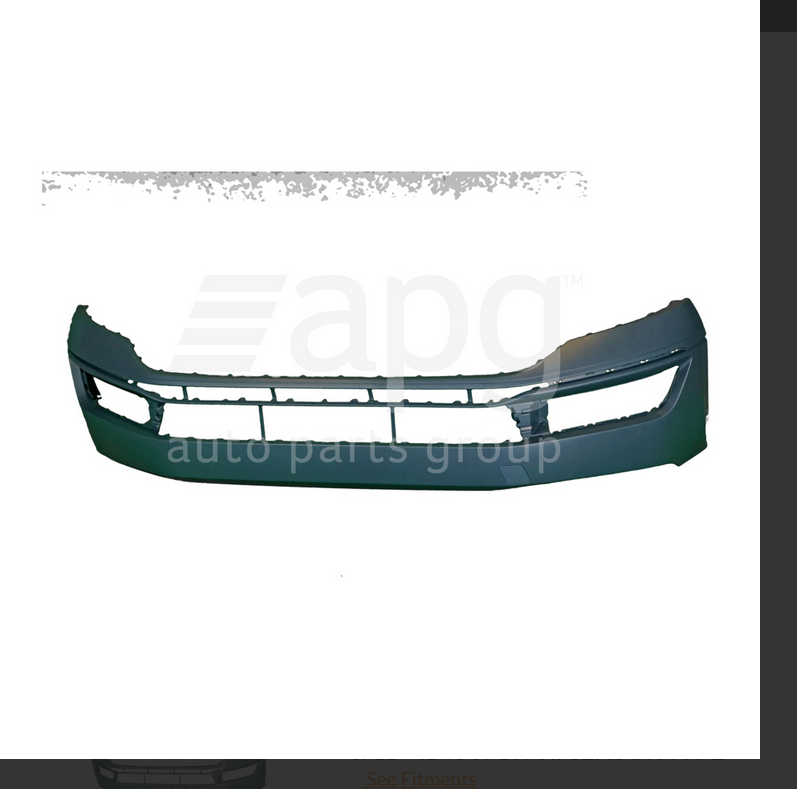 GENUINE FRONT BUMPER BAR FOR VOLKSWAGEN PASSAT 6/15-ON  4-DOOR/WGN W/SENSOR TYPE