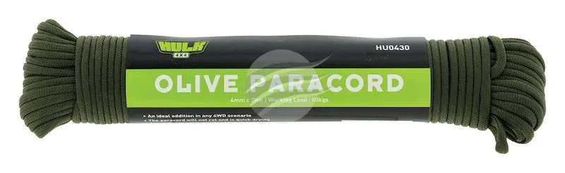 NEW HEAVY DUTY HULK PARACORD OLIVE 30M HIGH STRENGTH BLEND 88KGS LOAD